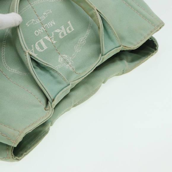 PRADA Canapa GM Hand Bag Canvas Green Auth hk1388 - Picture 6 of 16
